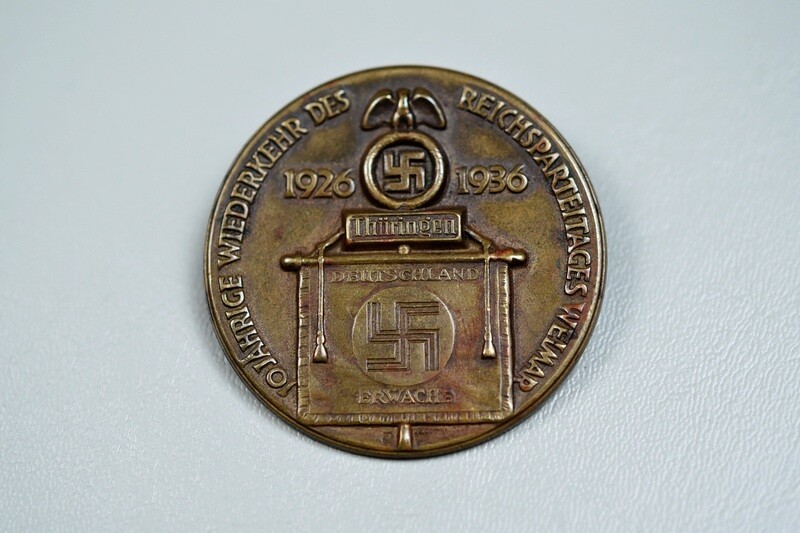 WWII GERMAN NSDAP 1926-1936 10 YEAR REICHSPARTEITAG