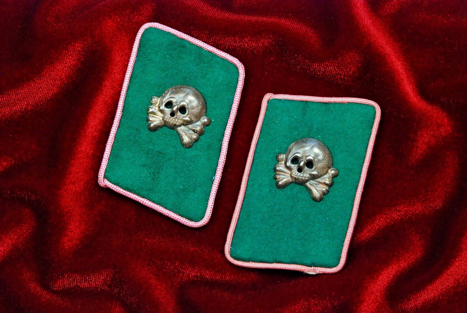 WWII GERMAN FALLSCHIRM-PANZER KORPS HERMANN GӦRING&quot; PANZERJÄGERS COLLAR TABS – MATCHED SET