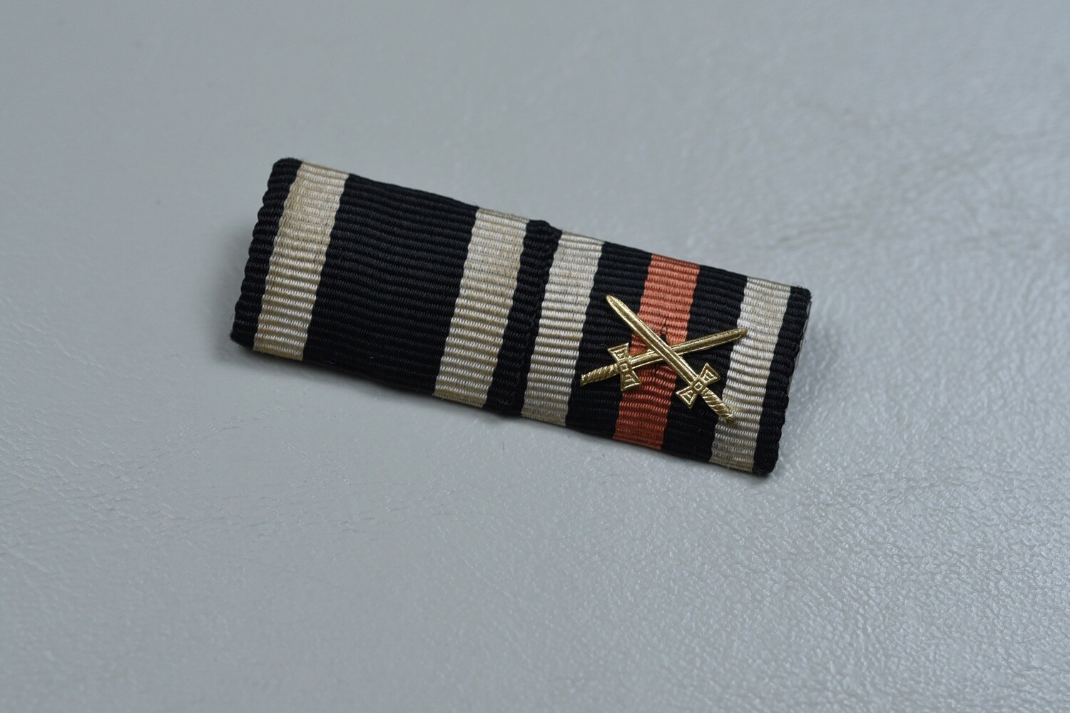WWI IMPERIAL GERMAN 1914 IRON CROSS 2-PLACE RIBBON BAR - 1 INCH RIBBONS