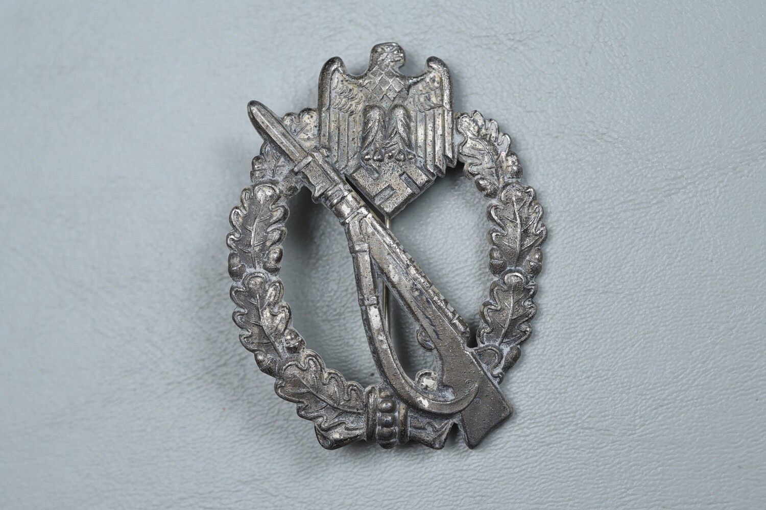 WWII GERMAN INFANTRY ASSAULT BADGE IN SILVER MARKED “JFS”