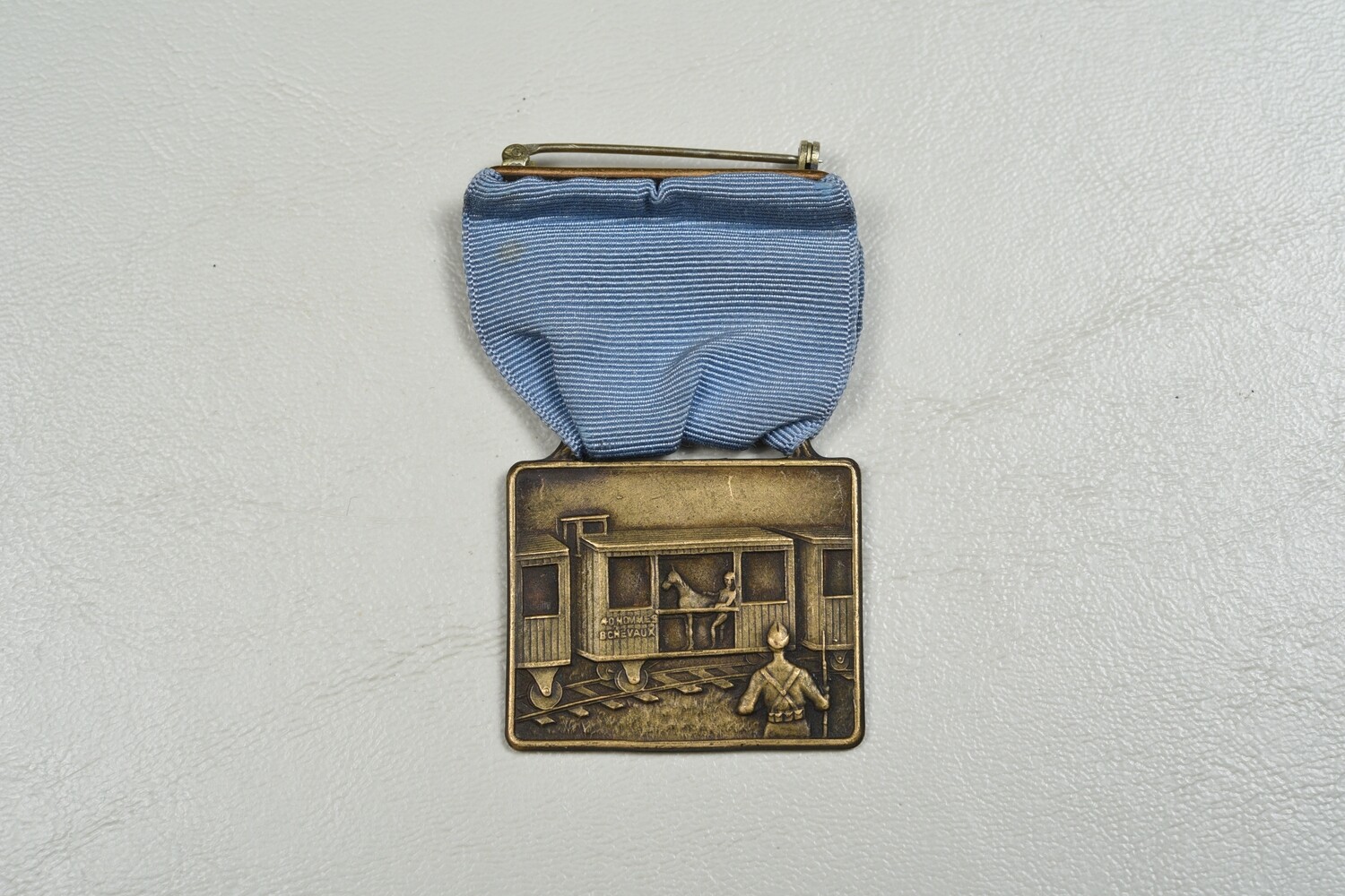 WWI U.S. 40 &amp; 8 VETERAN&#39;S MEDAL ON HORIZON BLUE RIBBON