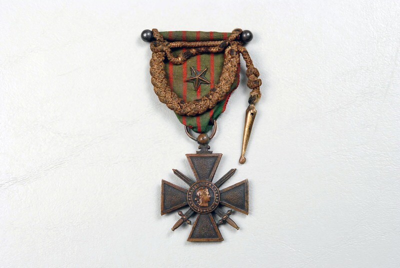 WWI FRENCH CROIX DE GUERRE w/STAR & MINI FOURRAGERE 1914-1916 WWI FRENCH CROIX DE GUERRE w/STAR & MINI FOURRAGERE 1914-1916