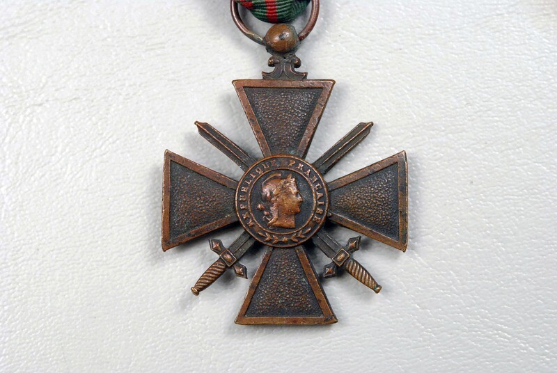 WWI FRENCH CROIX DE GUERRE w/STAR & MINI FOURRAGERE 1914-1916
