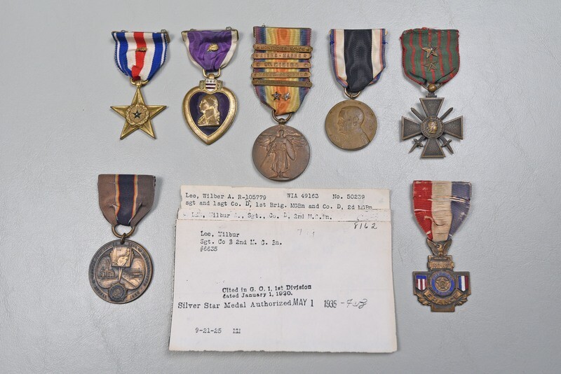 WWI U.S. SILVER STAR/PURPLE HEART GROUP TO 1st SGT. WILBER A. LEE, 1st DIVISION