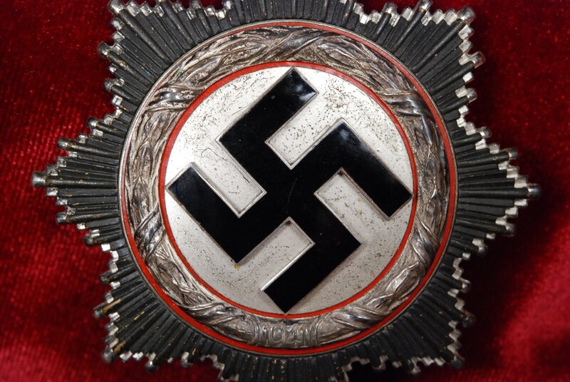 WWII GERMAN CROSS IN SILVER MARKED "20" FOR ZIMMERMANN