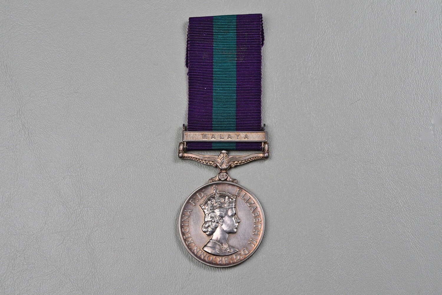 BRITISH 1918 -1962 GENERAL SERVICE MEDAL w/BAR &quot;MALAYA&quot; TO YORKS REGIMENT