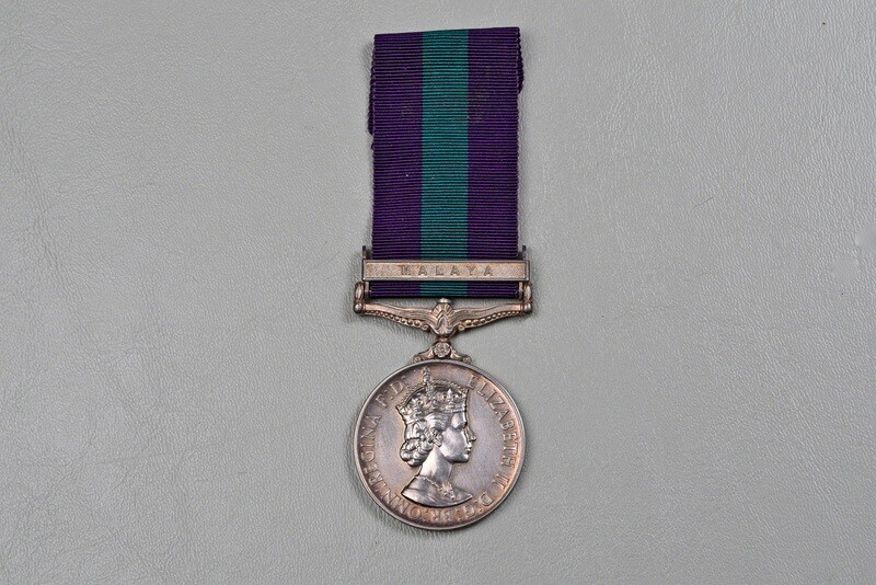 BRITISH 1918 -1962 GENERAL SERVICE MEDAL w/BAR "MALAYA" TO YORKS REGIMENT BRITISH 1918 -1962 GENERAL SERVICE MEDAL w/BAR "MALAYA" TO YORKS REGIMENT
