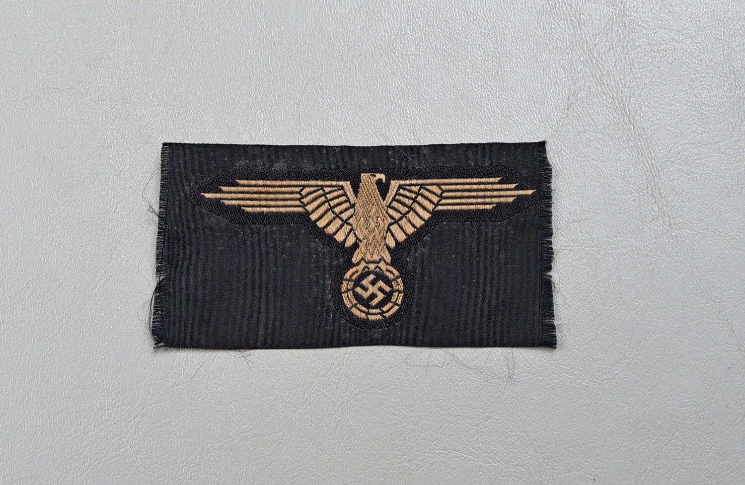 WWII GERMAN SS TROPICAL SLEEVE EAGLE - TAN ON BLACK