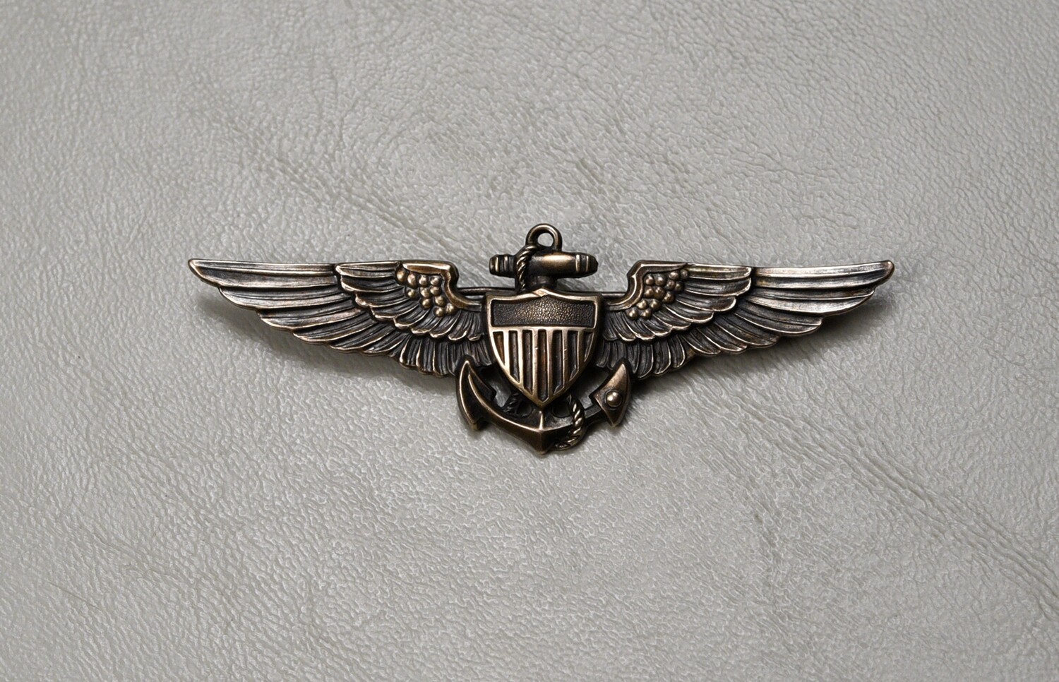 WWII U.S. NAVY PILOT&#39;S WING - PIN BACK, STERLING