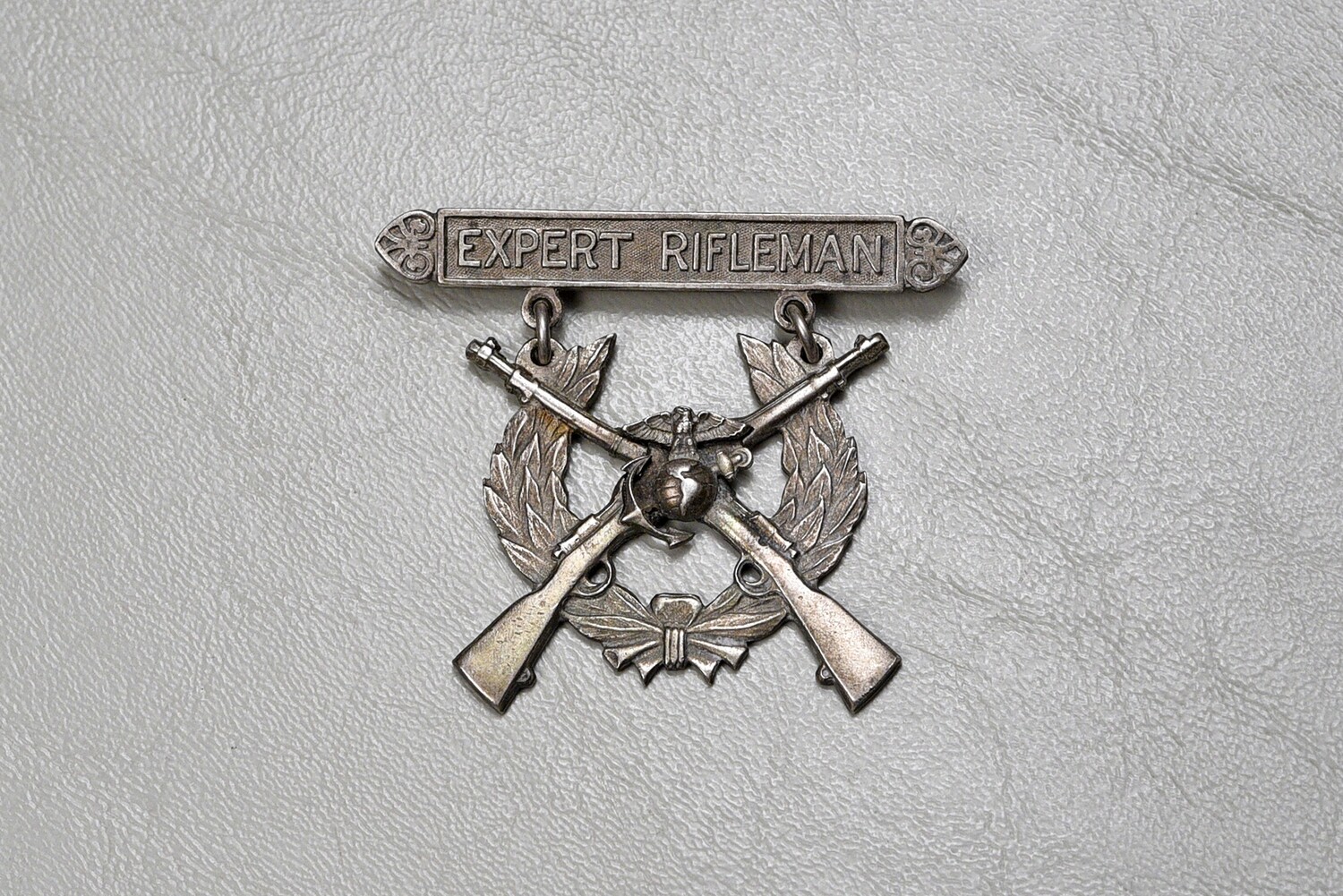 POST - WWI U.S. MARINE CORPS EXPERT RIFLE BADGE w/EGA BY H&amp;H - STERLING