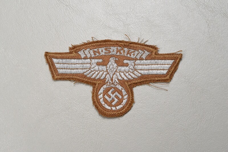 WWII GERMAN NSKK ARM EAGLE W/PAPER RZM TAG