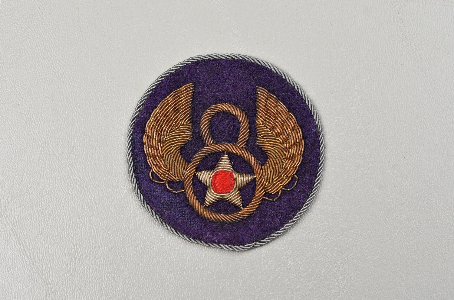 WWII U.S. 8th ARMY AIR FORCE PATCH IN BULLION - BRITISH MADE
