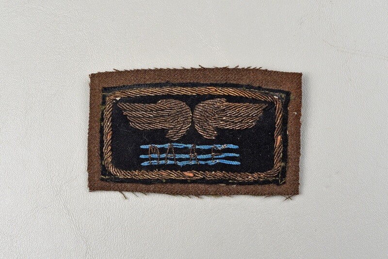 – WWII U.S. MEDITERRANEAN AIR FORCE PATCH - ITALIAN MADE, BULLION, UNIFORM REMOVED