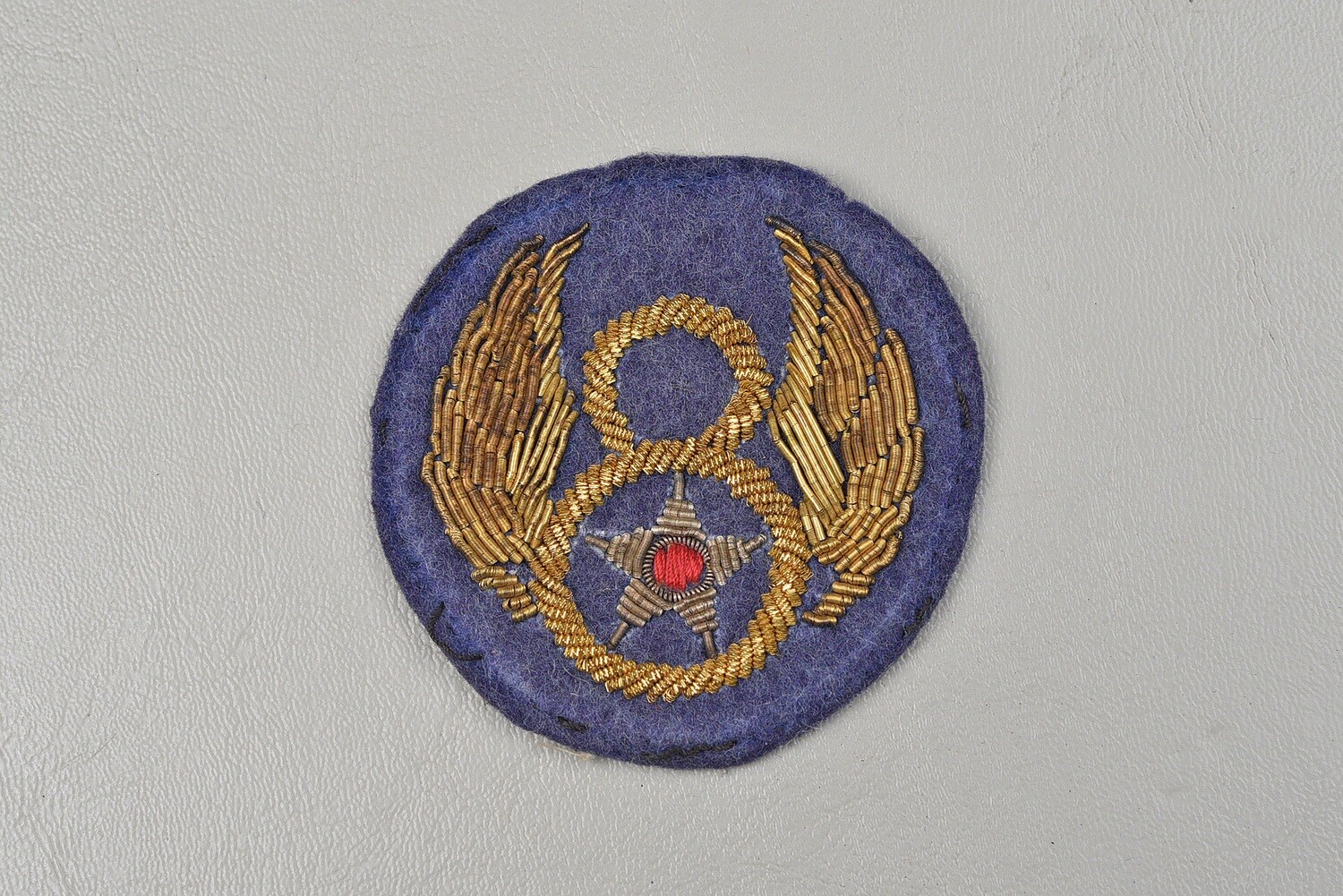 WWII U.S. 8th ARMY AIR CORPS PATCH - BRITISH MADE BULLION