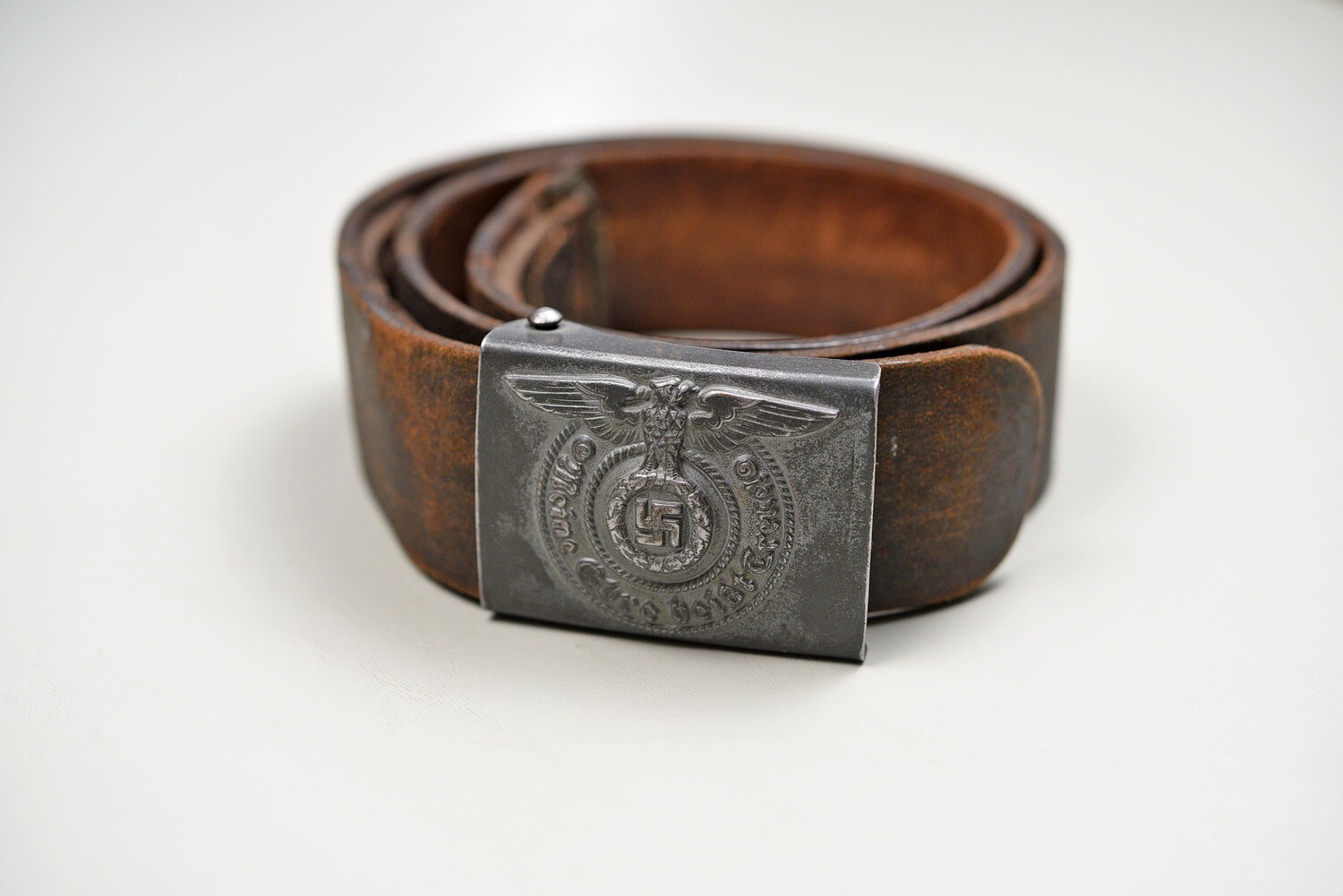 WWII GERMAN SS ENLISTED BELT &amp; BUCKLE – MAKER MARKED &amp; DATED 1941