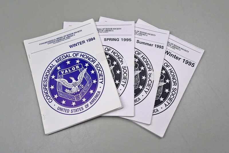 CONGRESSIONAL MEDAL OF HONOR SOCIETY NEWSLETTER BOOKLETS - 4 ISSUES, 1994-1995