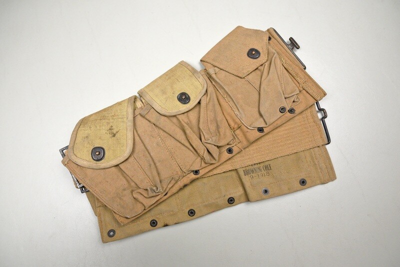 WWI U.S. BROWNING AUTOMATIC RIFLE 2nd ASSISTANT MAGAZINE BELT DATED 1918 WWI U.S. BROWNING AUTOMATIC RIFLE 2nd ASSISTANT MAGAZINE BELT DATED 1918