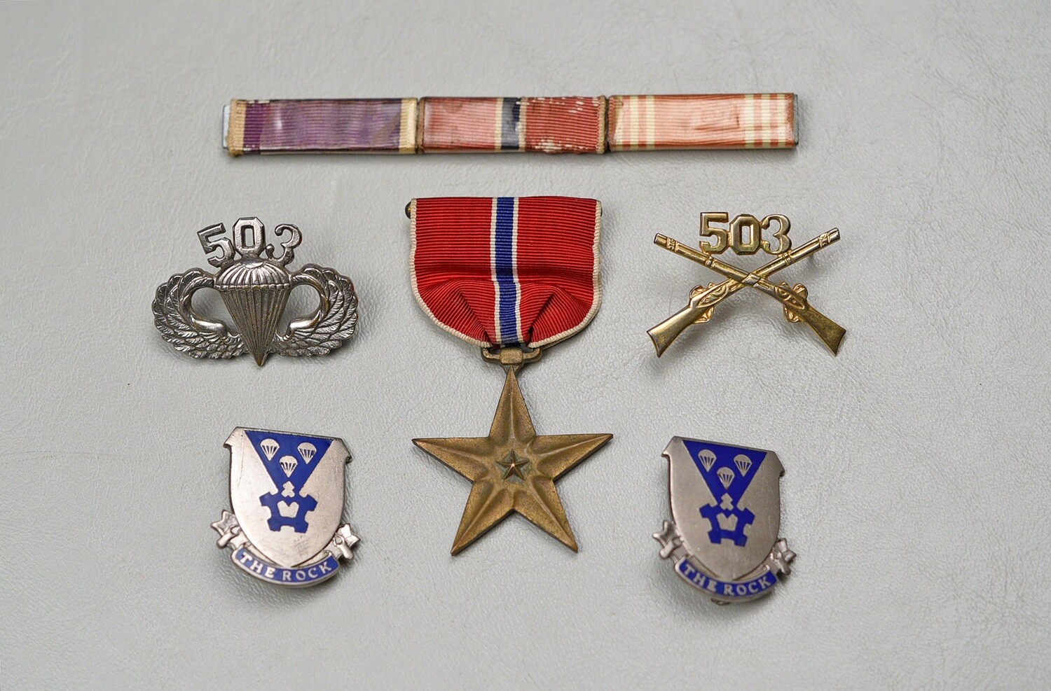 WWII U.S. 503rd PARACHUTE INFANTRY REGIMENT BRONZE STAR OFFICER&#39;S GROUP