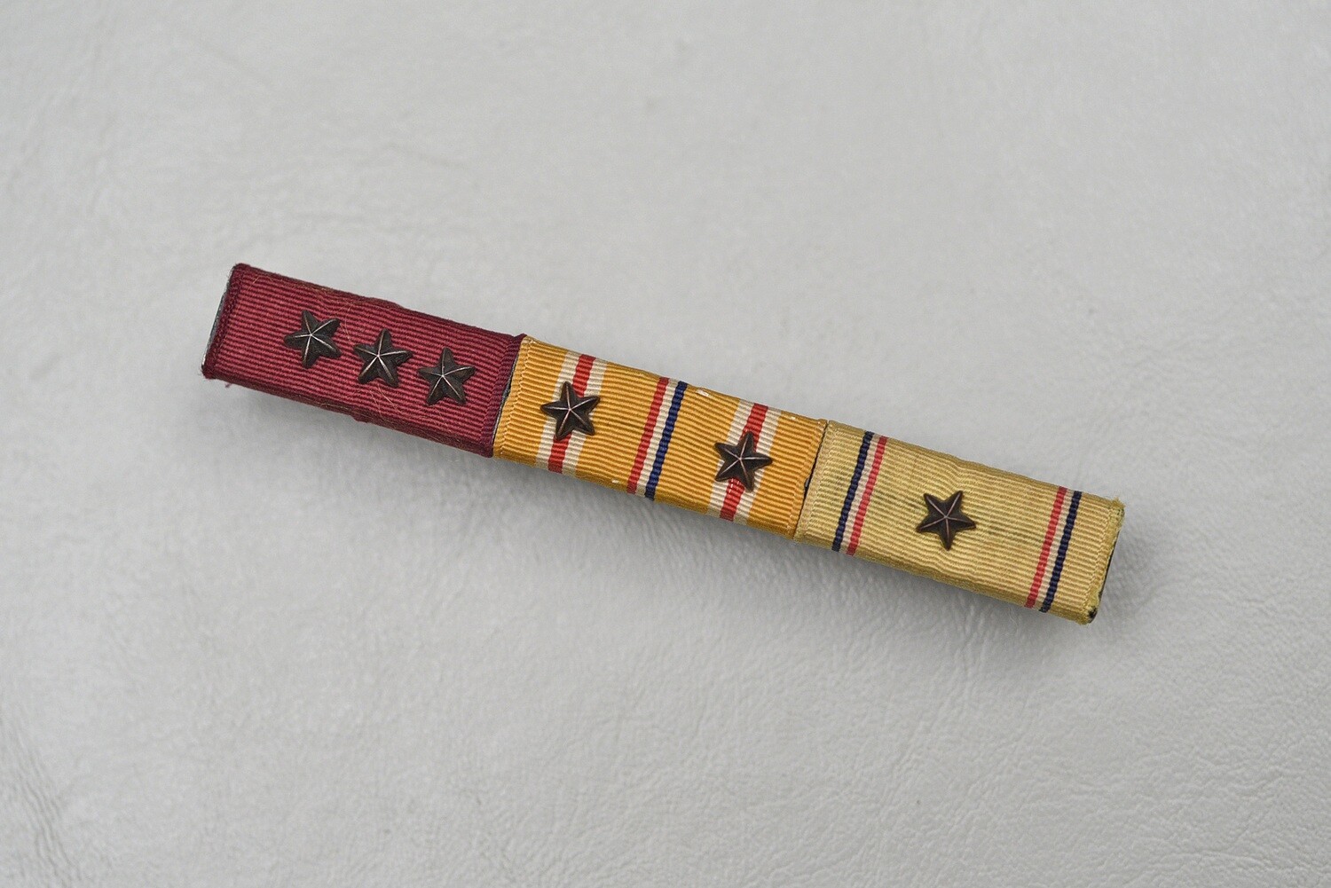 WWII U.S. NAVY 3-PLACE RIBBON BAR - ½ INCH WIDE