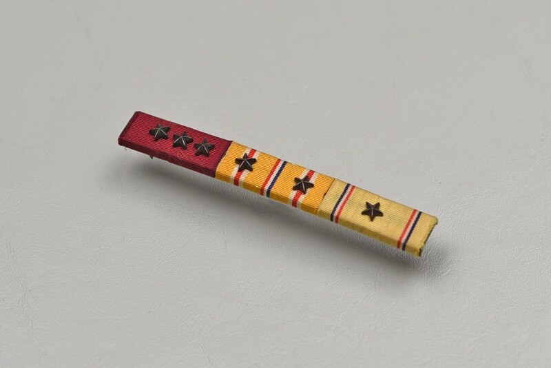 WWII U.S. NAVY 3-PLACE RIBBON BAR - ½ INCH WIDE