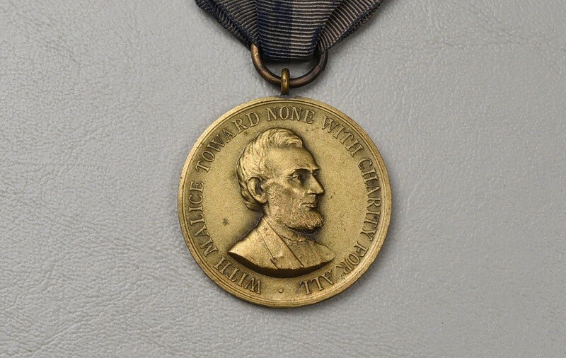 U.S. CIVIL WAR ARMY CAMPAIGN MEDAL w/WRAP BROACH - NUMBERED