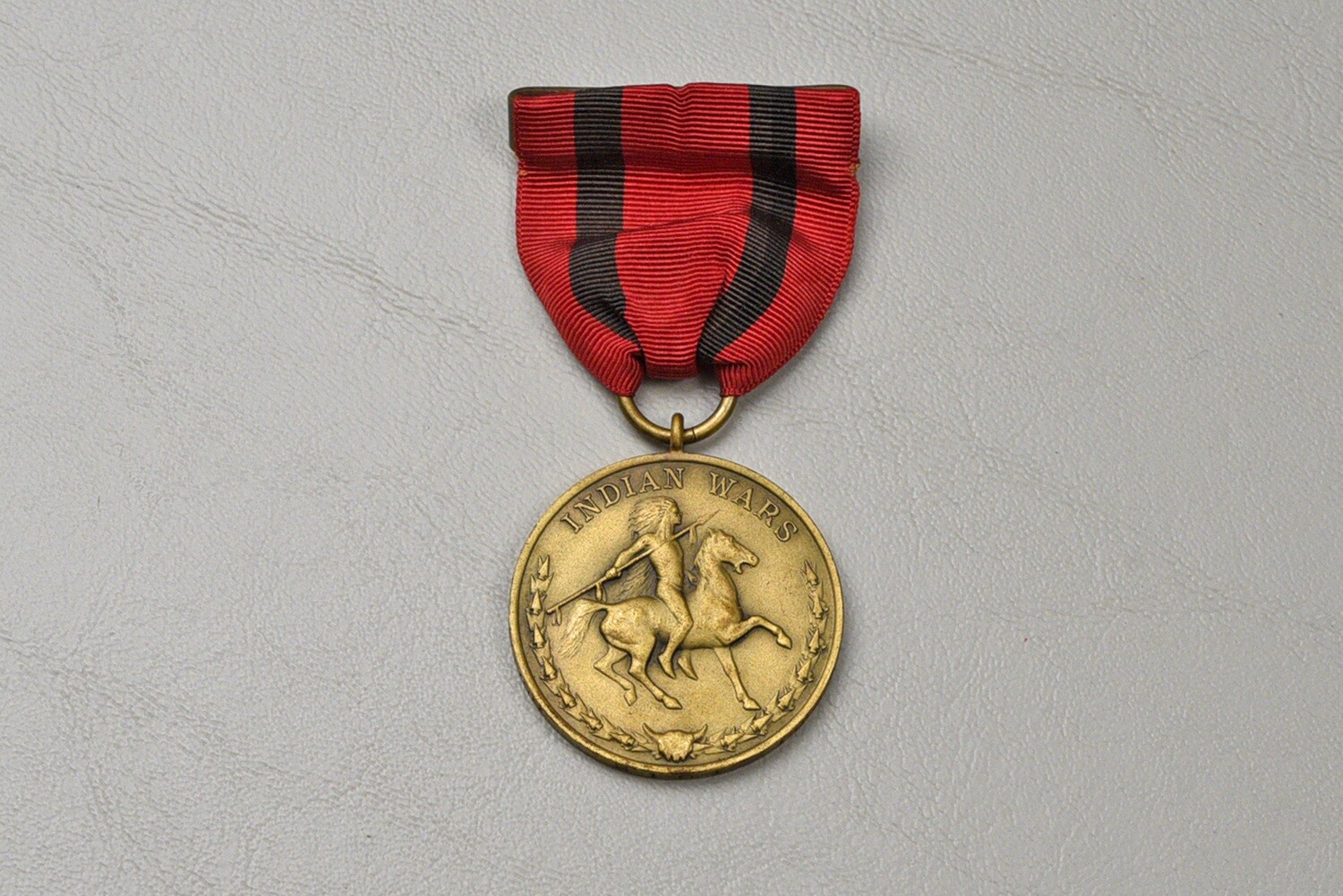 U.S. INDIAN WARS CAMPAIGN MEDAL w/WRAP BROACH - NUMBERED