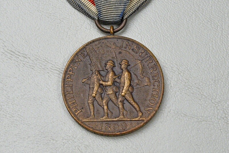 CONGRESSIONAL PHILIPPINE INSURRECTION MEDAL OF 1899 w/WRAP BROACH - NUMBERED