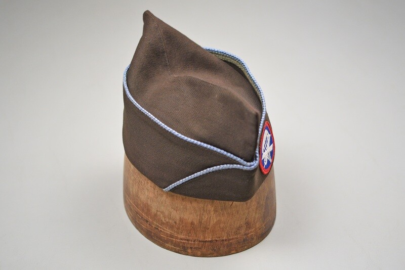WWII U.S. AIRBORNE CHOCOLATE BROWN ENLISTED OVERSEAS CAP
