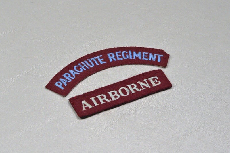 WWII BRITISH PARACHUTE REGIMENT/AIRBORNE INSIGNIA ON WOOL