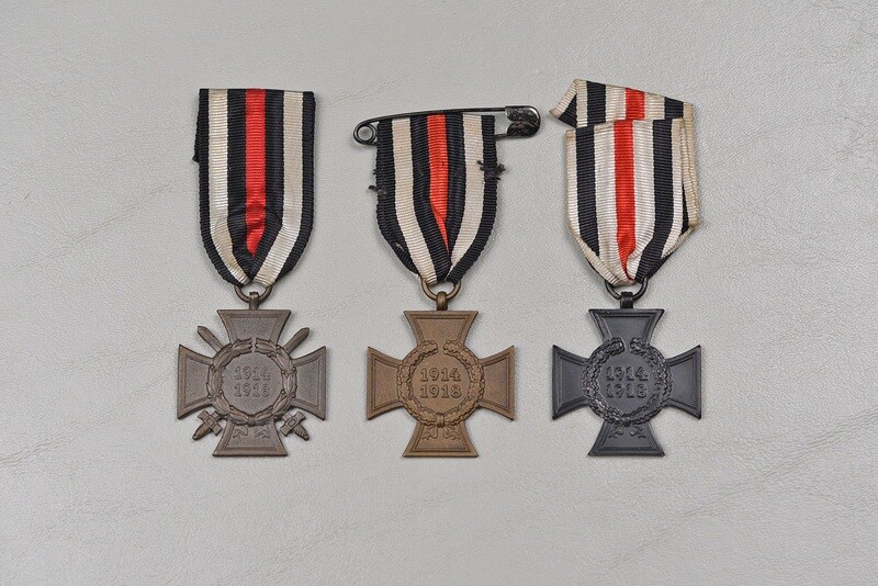 WWI GERMAN 1914-1918 HINDENBURG CROSS OF HONOR – SET OF ALL 3 TYPES WWI GERMAN 1914-1918 HINDENBURG CROSS OF HONOR – SET OF ALL 3 TYPES