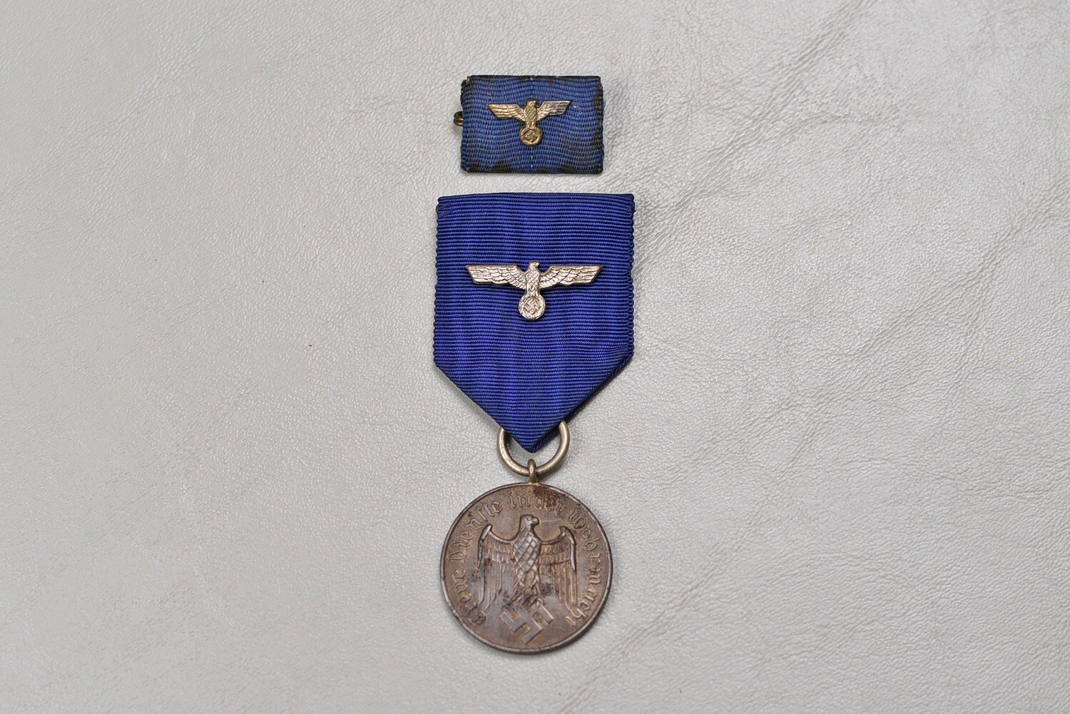 WWII GERMAN ARMY 4-YEAR FAITHFUL SERVICE MEDAL w/RIBBON BAR