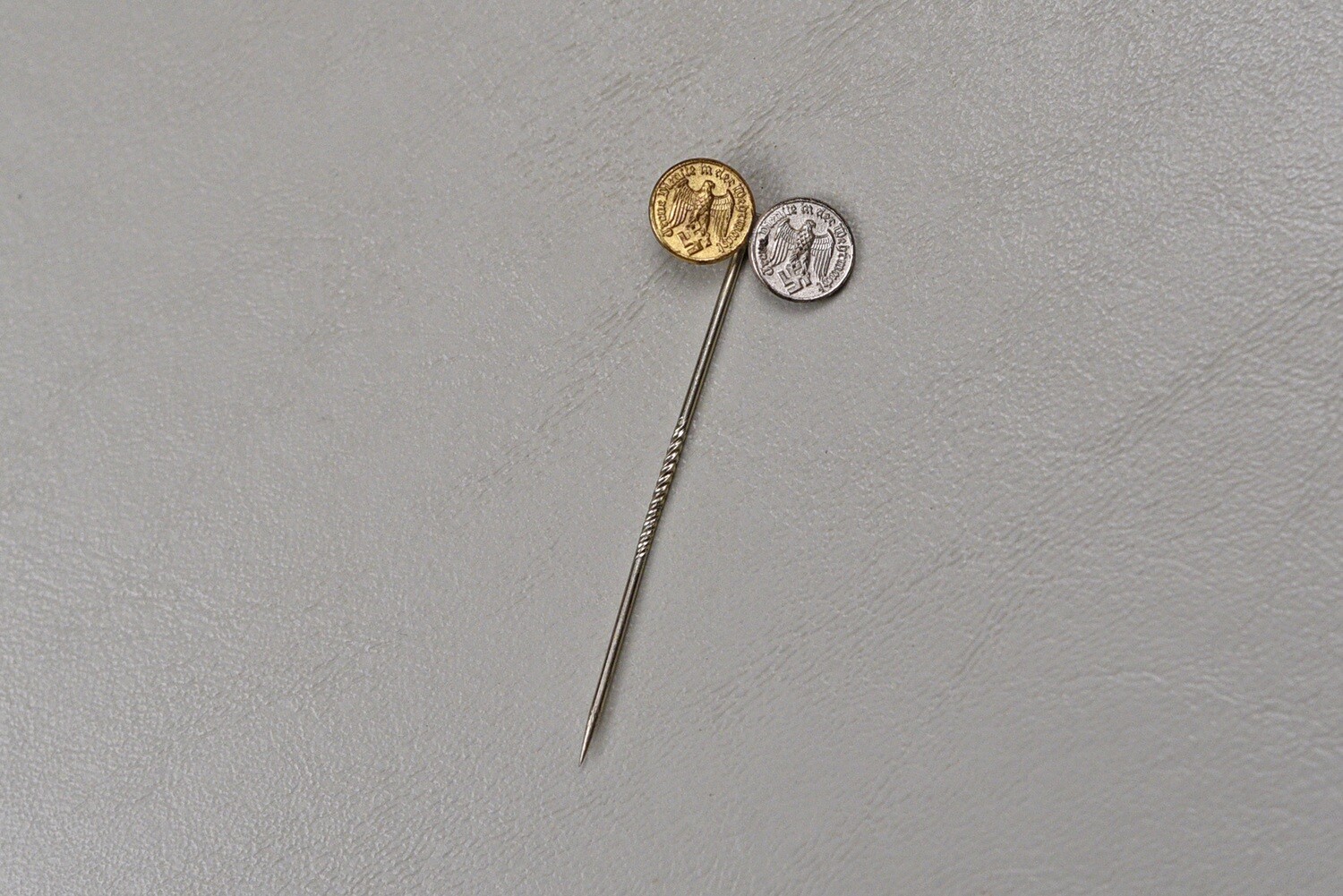 WWII GERMAN ARMY 4&amp;12-YEAR FAITHFUL SERVICE MEDAL STICK PIN