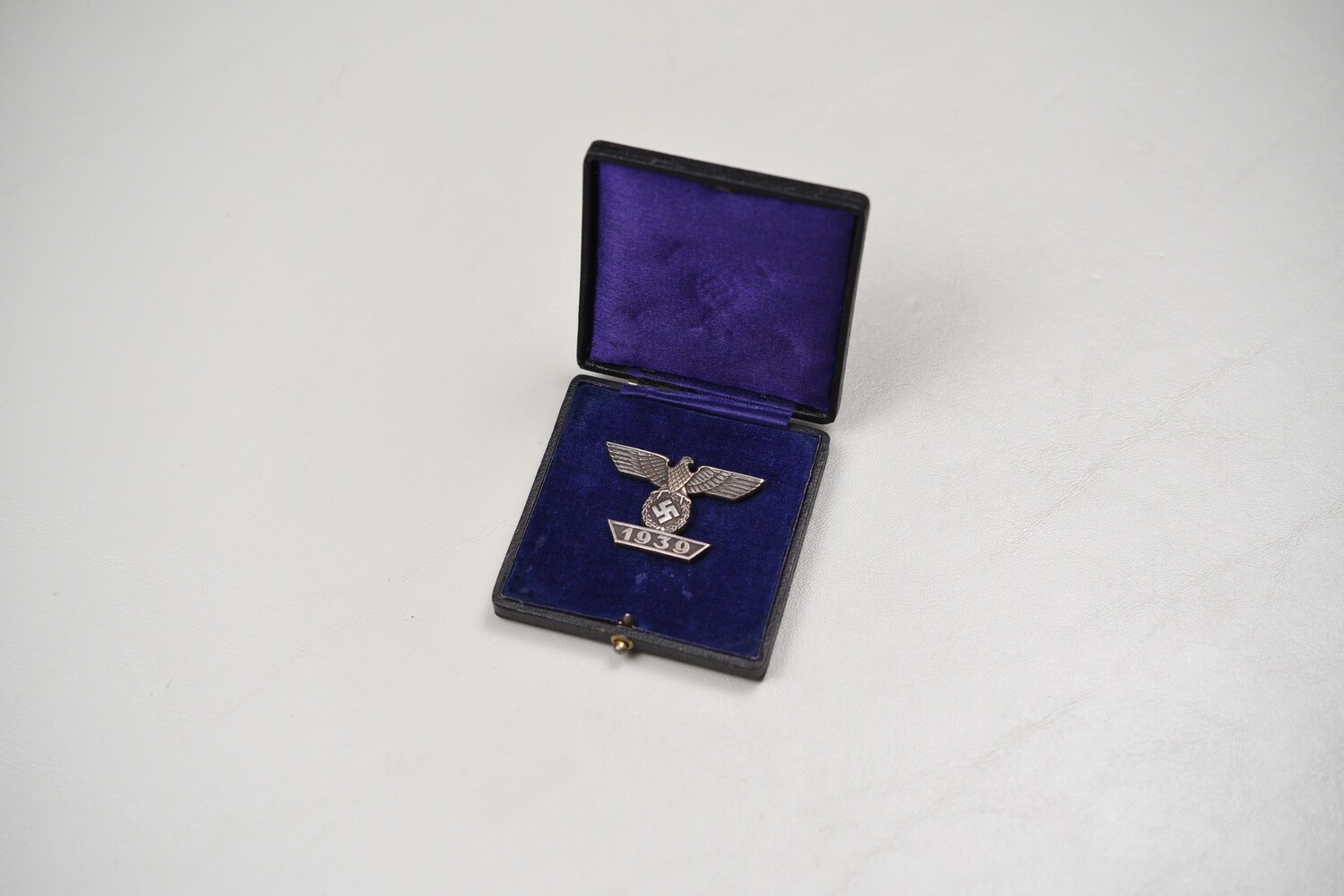 WWII GERMAN 1939 SPANGE TO THE 1914 IRON CROSS 1st CLASS BY GODET - CASED