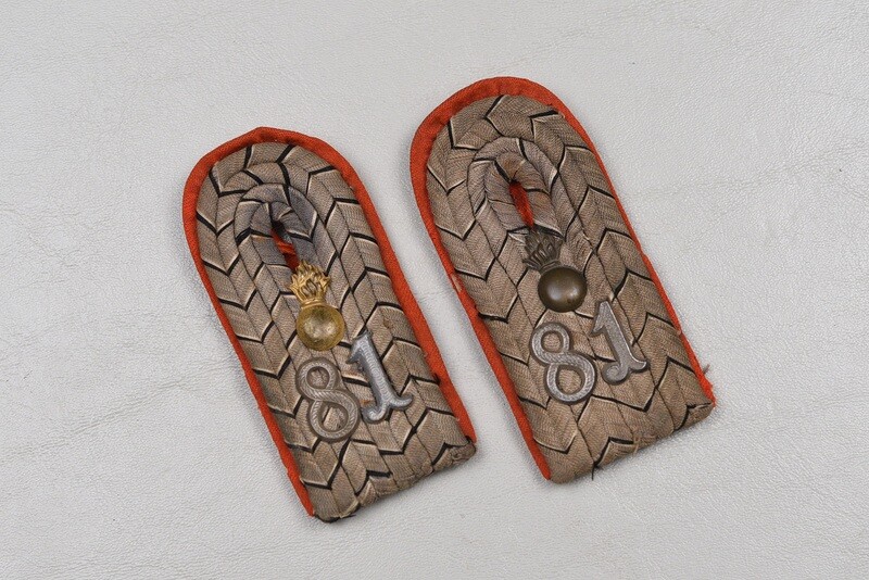 WWI GERMAN ARTILLERY LEUTNANT 81st REGIMENT - MATCHED PAIR WWI GERMAN ARTILLERY LEUTNANT 81st REGIMENT - MATCHED PAIR