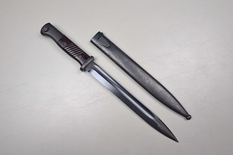 WWII GERMAN K98 MAUSER BAYONET BY HOLLER, 1938 - MATCHING &amp; NEAR MINT