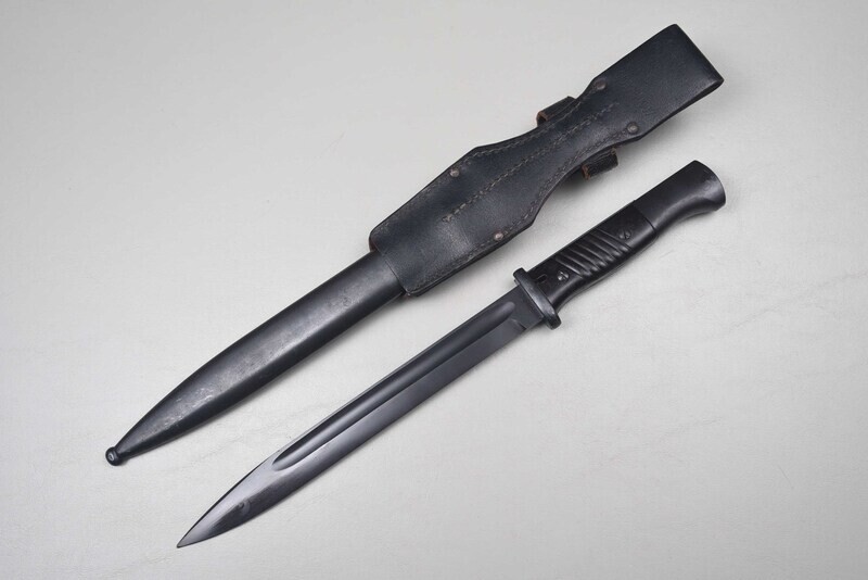 WWII GERMAN K98 MAUSER BAYONET BY CARL EICKHORN 1938 w/FROG - MATCHING & MINT