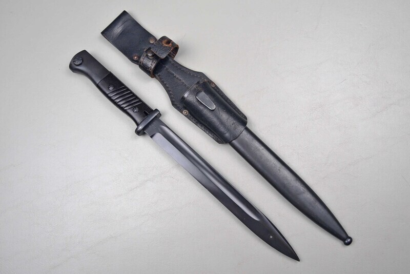 WWII GERMAN K98 MAUSER BAYONET BY CARL EICKHORN 1938 w/FROG - MATCHING &amp; MINT