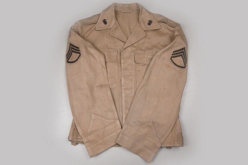 WWII U.S. MARINE CORPS STAFF SERGEANT&#39;S VANDERGRIFT JACKET - KHAKI