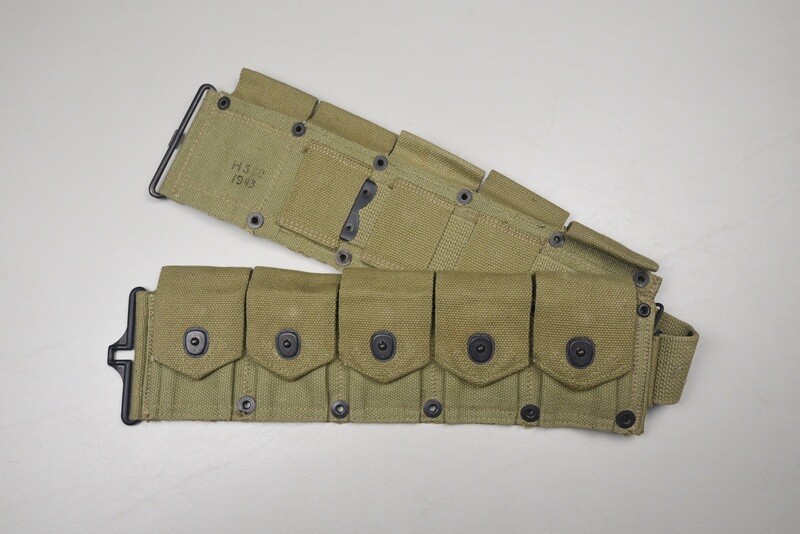 WWII U.S. MODEL 1923 M1 GARAND CARTRIDGE BELT DATED 1943 - MINT