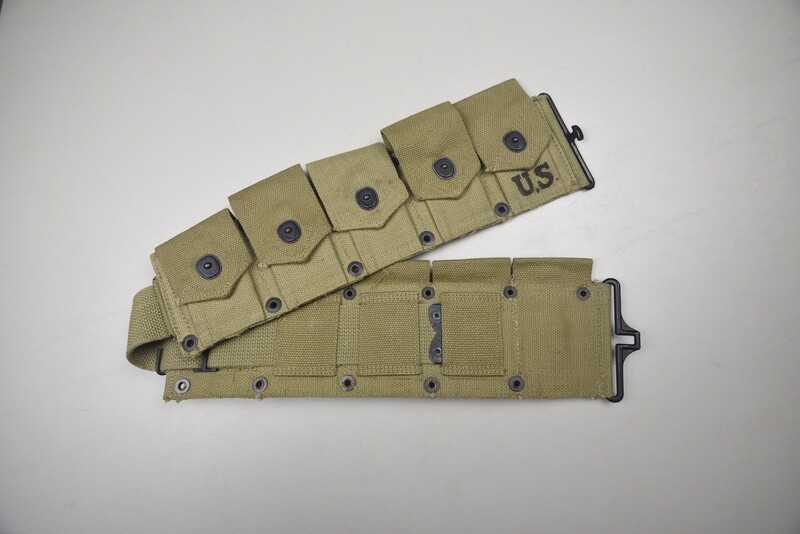 WWII U.S. MODEL 1923 M1 GARAND CARTRIDGE BELT DATED 1943 - MINT WWII U.S. MODEL 1923 M1 GARAND CARTRIDGE BELT DATED 1943 - MINT