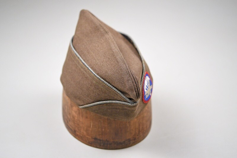 WWII U.S. ARMY PARATROOPER ENLISTED OD WOOL OVERSEAS CAP