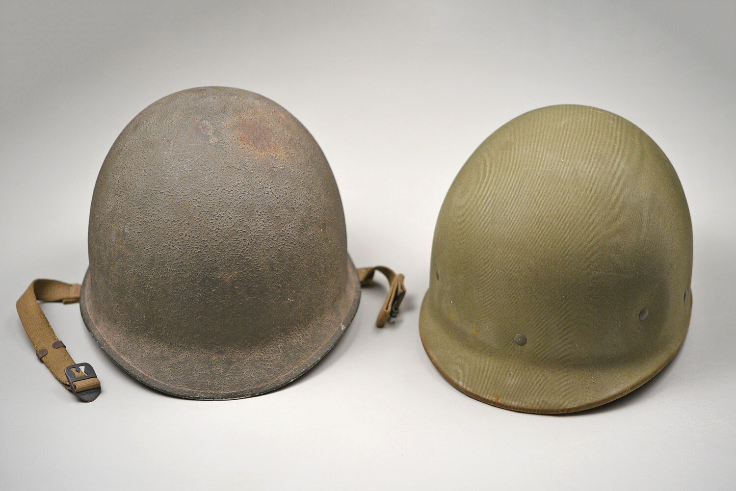 WWII U.S. M1 STEEL HELMET w/HAWLEY LINER - UNIT MARKED