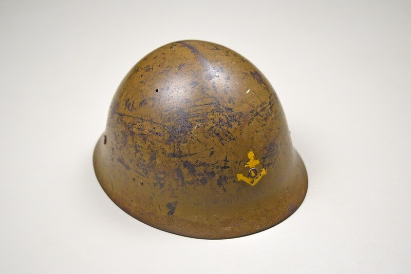 WWII JAPANESE NAVAL LANDING FORCE STEEL HELMET - COMPLETE & EXCELLENT