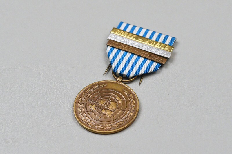 BELGIAN UNITED NATIONS KOREA MEDAL w/3 BARS