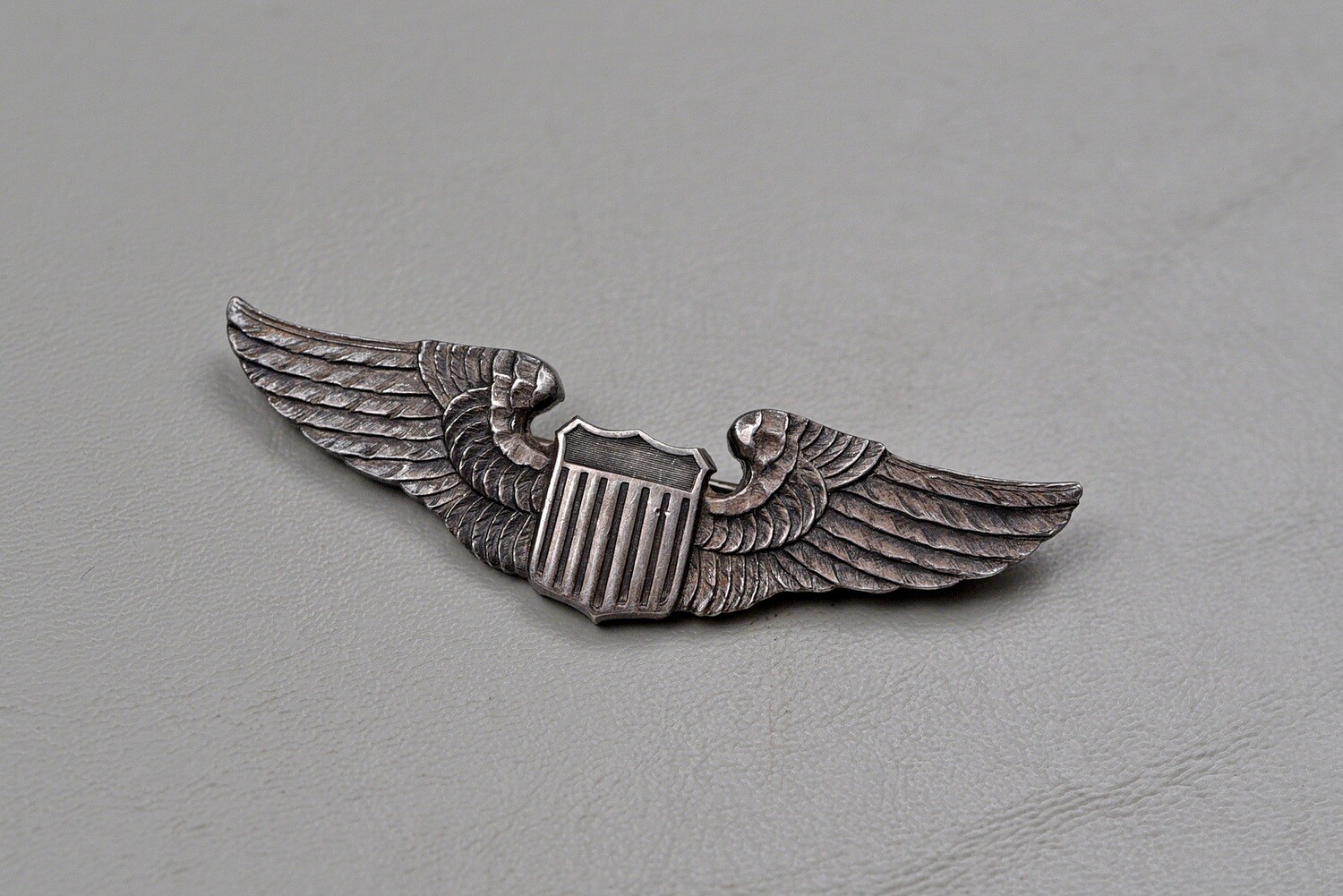 WWII U.S. 1st TYPE LUXEMBERG 3” PILOT WING - STERLING