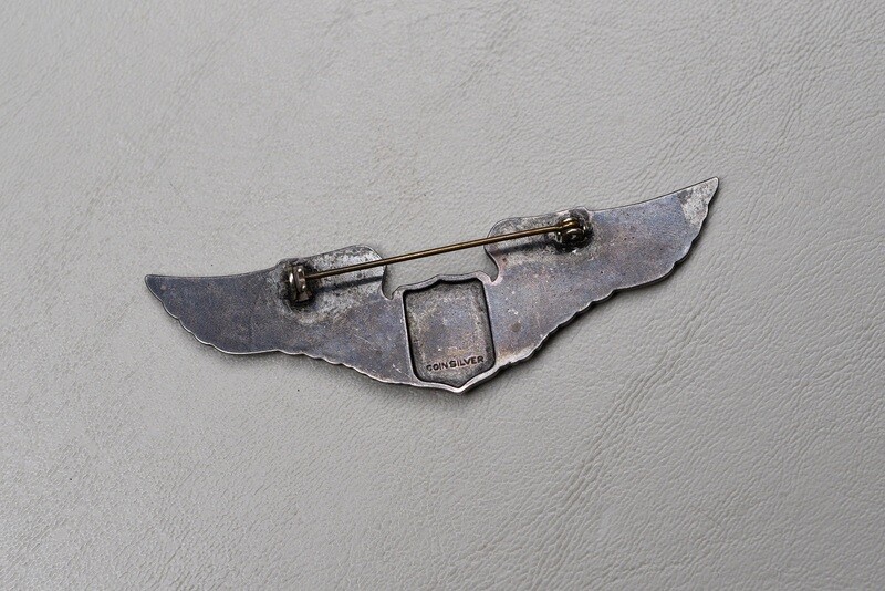 WWII U.S. GLIDER PILOT WING - JUAREZ PATTERN, COIN SILVER