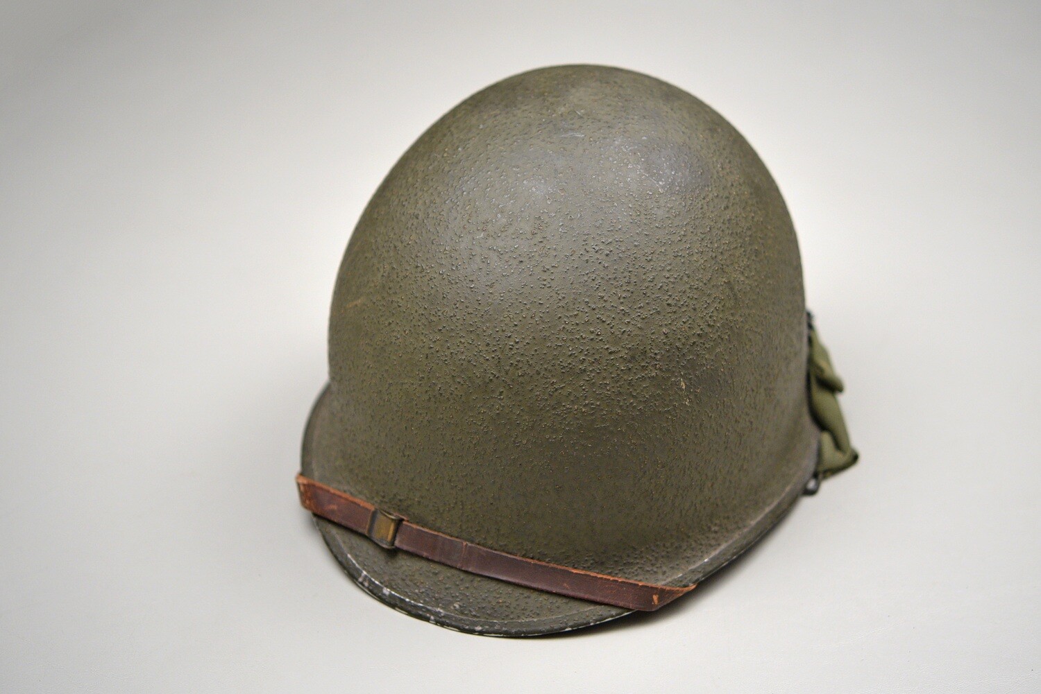 WWII U.S. M1 HELMET w/FRONT SEAM – UNIT MARKED &amp; COMPLETE