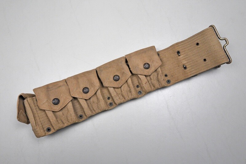 WWI U.S. M-1903 MILLS CARTRIDGE BELT w/EAGLE SNAPS - REGIMENTALLY MARKED