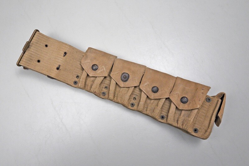 WWI U.S. M-1903 MILLS CARTRIDGE BELT w/EAGLE SNAPS - REGIMENTALLY MARKED