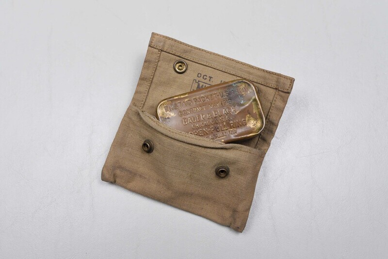 WWI U.S. M-1910 FIRST AID BANDAGE IN MILLS CARRIER - DATED OCT. 1917